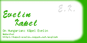 evelin kapel business card