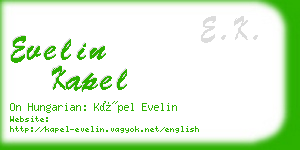 evelin kapel business card